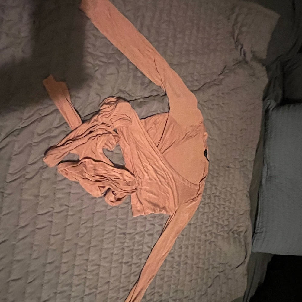 SHEIN Peach Long Sleeve Blouse